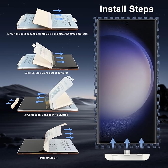 Screen Protector for Samsung Galaxy S23 Ultra Flexible TPU Film 3D Curved Full - Image 8