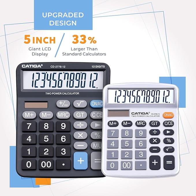 Premium Commercial 12-Digit Large Desktop Calculator - Image 2