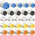 VCE UL Listed Cat6 RJ45 Keystone Jack Insert 25-Pack, 90 Degree Punch Down by VCE
