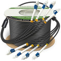 120ft 4 Core Industrial TPU LC to LC Outdoor Armored Fiber Optic Cable by YUTIANHOME