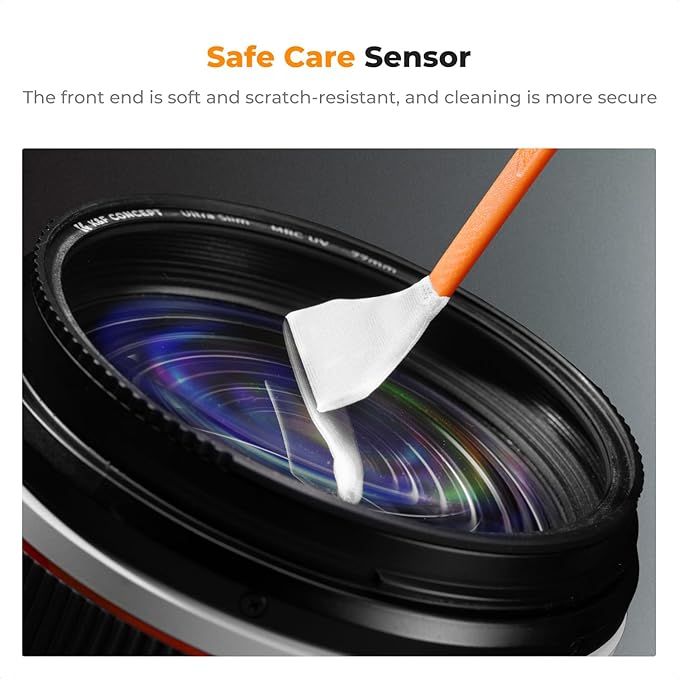 K&F CONCEPT 16mm APS-C Sensor Cleaning Swab*10 + 20ml Sensor Cleaner, DSLR SLR - Image 5