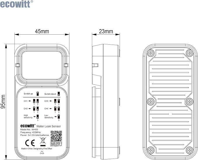 Ecowitt WH55 Wireless Water Leak Detection Sensor - Image 2