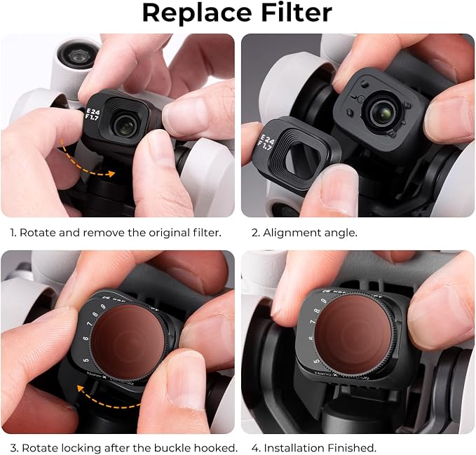 K&F Concept Mini 3/ Mini 3 Pro Variable ND Lens Filters Kit ND2-32+ND32-512 - Image 6