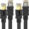 Senetem Cat 8 Ethernet Cable 10FT 2 Pack, High Speed 40Gbps 2000Mhz Flat by Senetem