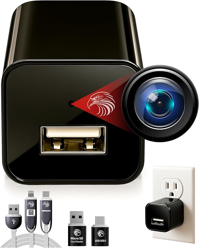 Premium Plug-in Dome Cam, 1080p Full HD Always-On, Motion Detection, No WiFi by DIVINEEAGLE