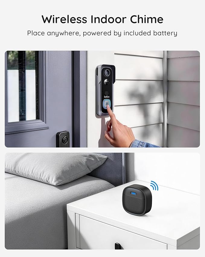 BOIFUN Video Doorbell Camera Wireless – No Subscription Required, 2K HD - Image 7