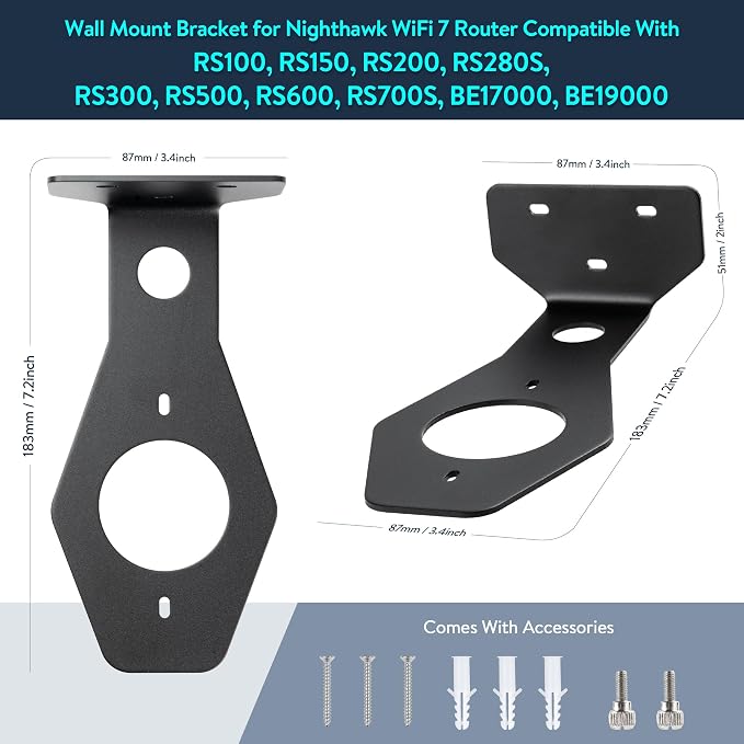 Wall Mount Kit for Nighthawk Router, WIFI7 Mesh System for RS200 RS280 RS300 - Image 7