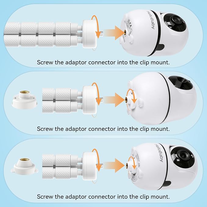 Tripod Baby Monitor Mount for HelloBaby HB6550/ HB6560/ HB65/ HB6351/ HB40/ - Image 3