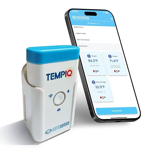 TEMPIQ Remote WiFi Temperature & Humidity Sensor by SAFESENSE