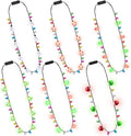 6PCS Light Up Christmas Necklaces, 3 Glow Modes Multicolor Christmas Accessories by Traplace
