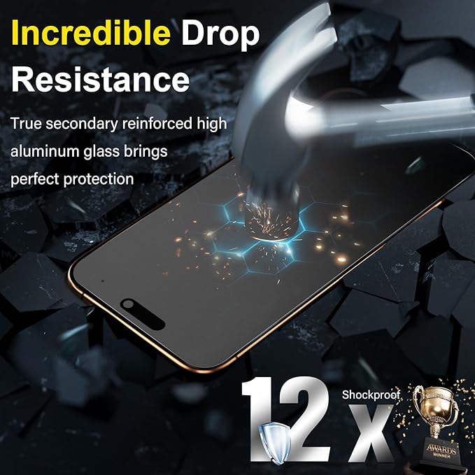 YWXTW 2 Pack for iPhone 17 Pro Max Matte Screen Protector 6.9 Inch+1 Set Camera - Image 4