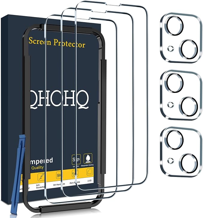 QHOHQ 3 Pack Screen Protector for iPhone 14 / iPhone 13 by QHOHQ