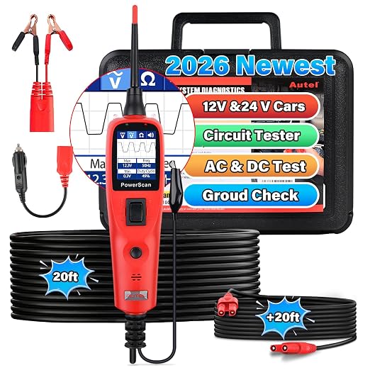 Autel PowerScan PS100 Automotive Circuit Tester 2.0, 12-24V Power Circuit Probe by Autel