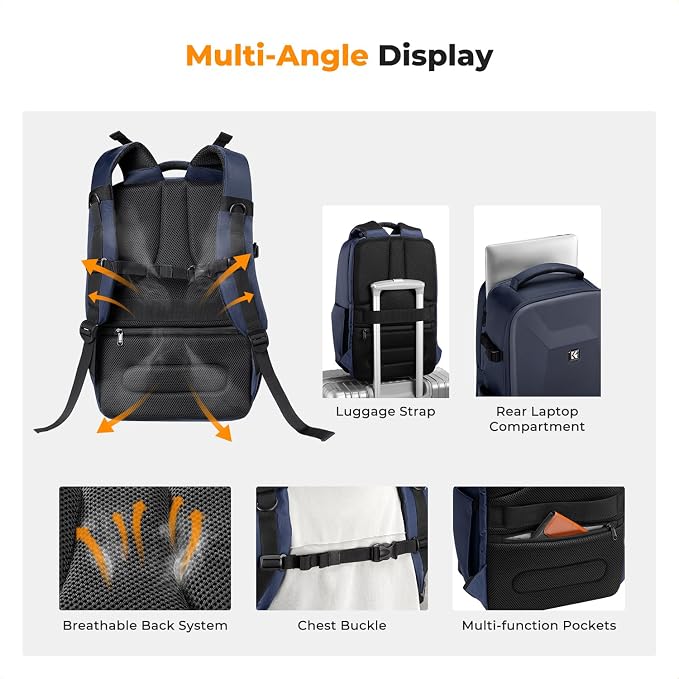 K&F CONCEPT Camera Backpack, Hardshell Photography DSLR Camera Bag - Image 4