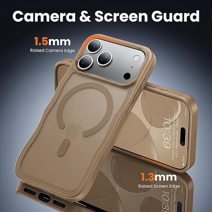 toushion for iPhone 17 Pro Max Case Cute Brown, Fits MagSafe, Matte Skin - Image 6