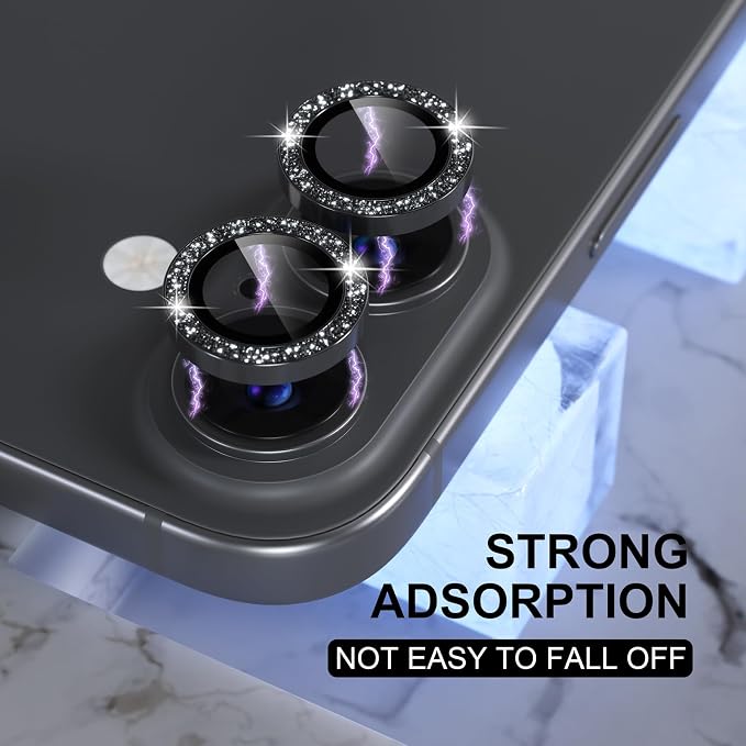 Choiche Compatible for iPhone 16 /iPhone 16 Plus Camera Lens Protector Bling - Image 6