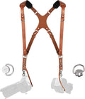 C Coiro Dual Camera Harness Shoulder Leather Camera Strap by CCoiro