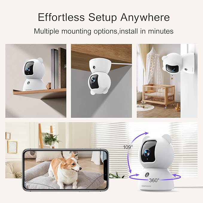 2.5K Indoor Security Camera 4pack, Free AI Person/Pet/Cry Detection, 4MP - Image 7