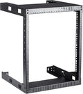 Kenuco Black 12U Wall Mount Open Frame Steel Network Equipment Rack 17.75 Inch by KENUCO