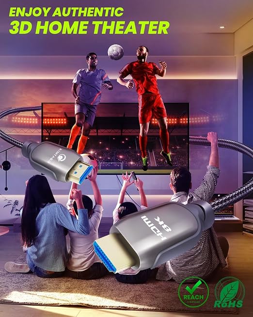 Certified HDMI 2.1 Cable 3ft, Ultra High Speed HDMI Cable, 4K HD 120Hz 144Hz 2K - Image 5