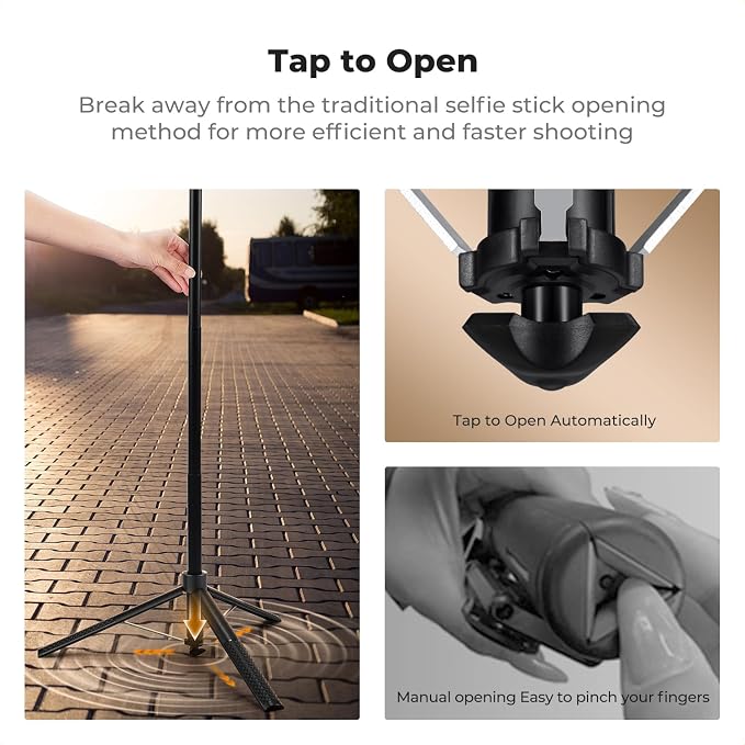 K&F CONCEPT 71“ Auto Face Tracking Tripod, 360° Rotation Selfie Stick - Image 3