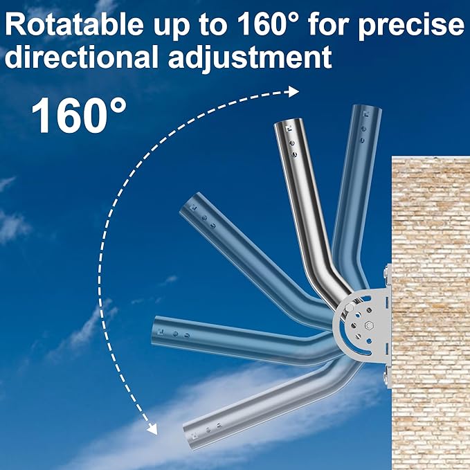430 Stainless Steel Heavy Duty Antenna Pole Mount, WiFi Extender, Cellular - Image 3