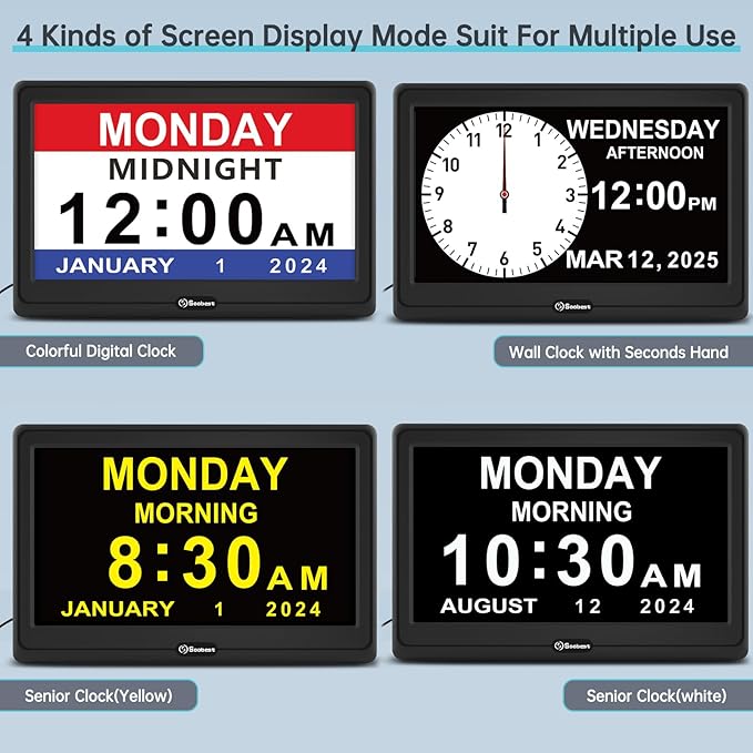Soobest 12” Dementia Digital Clock - Image 5