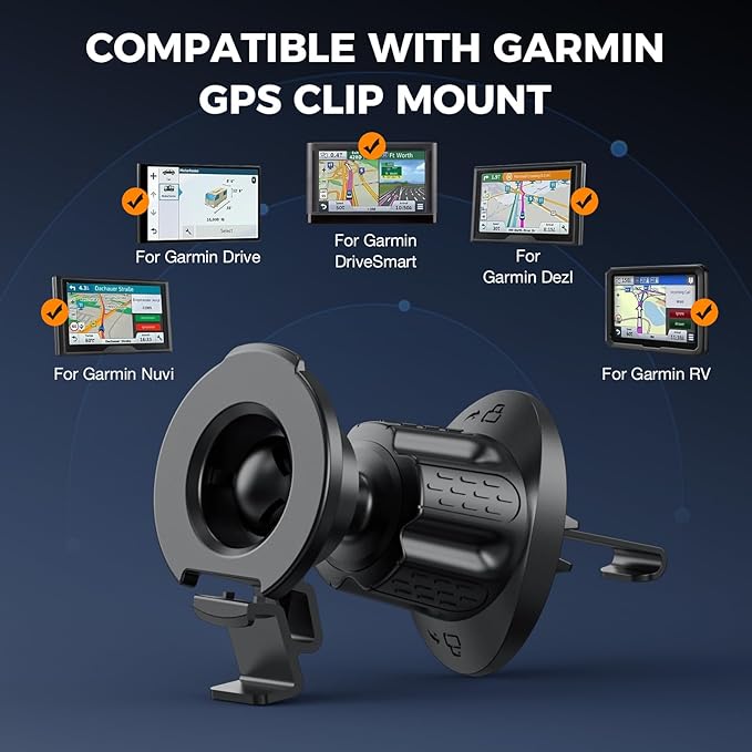 Vent Clip Mount for Garmin GPS – Air Vent Holder Compatible - Image 2