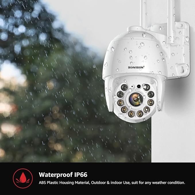BOAVISION 2K Security Camera Outdoor, Wireless WiFi IP Camera Home Security - Image 8