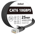 Jadaol Cat 6 Ethernet Cable 25 ft, 10Gbps Support Cat8 Cat7 Network, Flat RJ45 by Jadaol
