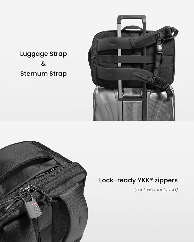 tomtoc Travel Backpack 28L, TSA Friendly Flight Approved Carry-on Luggage - Image 9