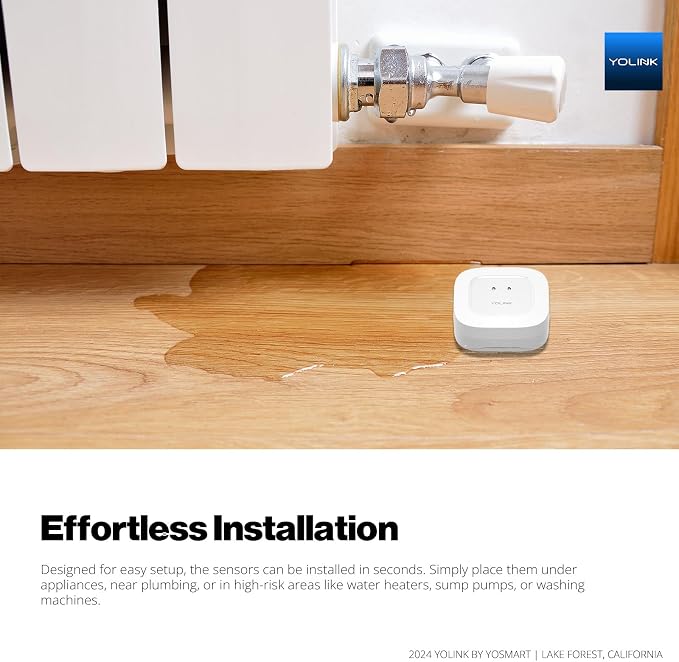 YoLink Smart Home Leak Detection Starter Kit – Hub + 4 Water Leak Sensors - Image 6