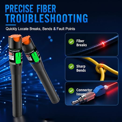 2PCS Visual Fault Locator Fiber Optic Cable Tester Meter Red Light VFL - Image 8