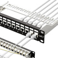 Iwillink 10Gbps Patch Panel 12 Port, RJ45 Through Coupler Cat7 Patch Panel STP by IWILLINK