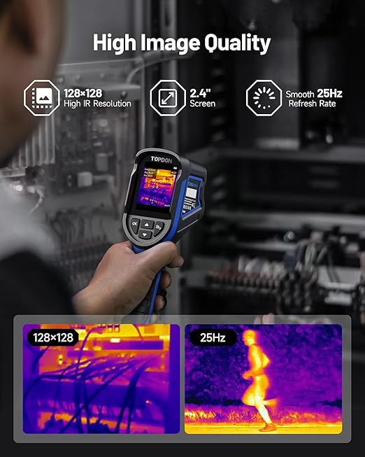 TOPDON TC004 Mini Thermal Imaging Camera, 240 x 240 TISR Resolution, 15-Hour - Image 4