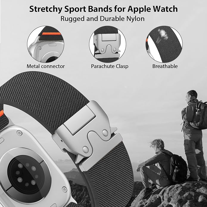 Elastic Sport Band for Apple Watch Ultra 3/2/1 Bands 49mm 46mm 45mm 44mm 42mm - Image 2