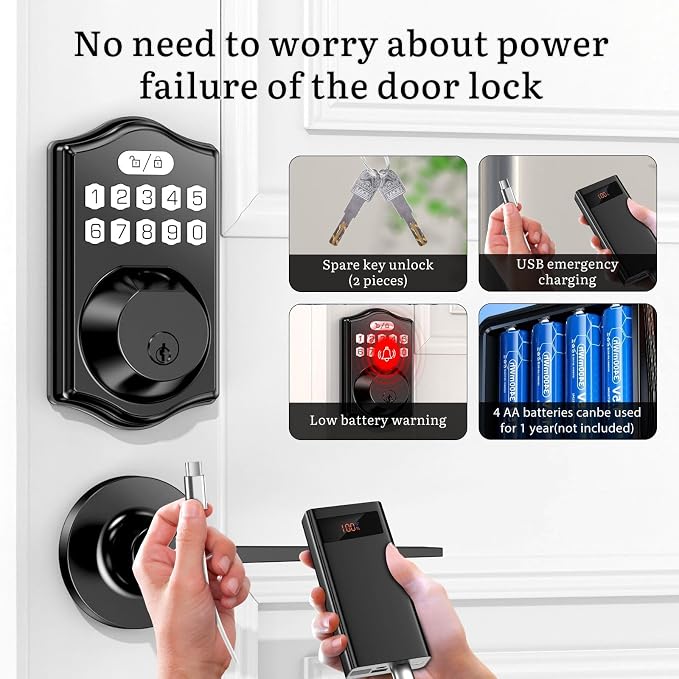 keyless Entry Door Lock deadbolt - Image 5