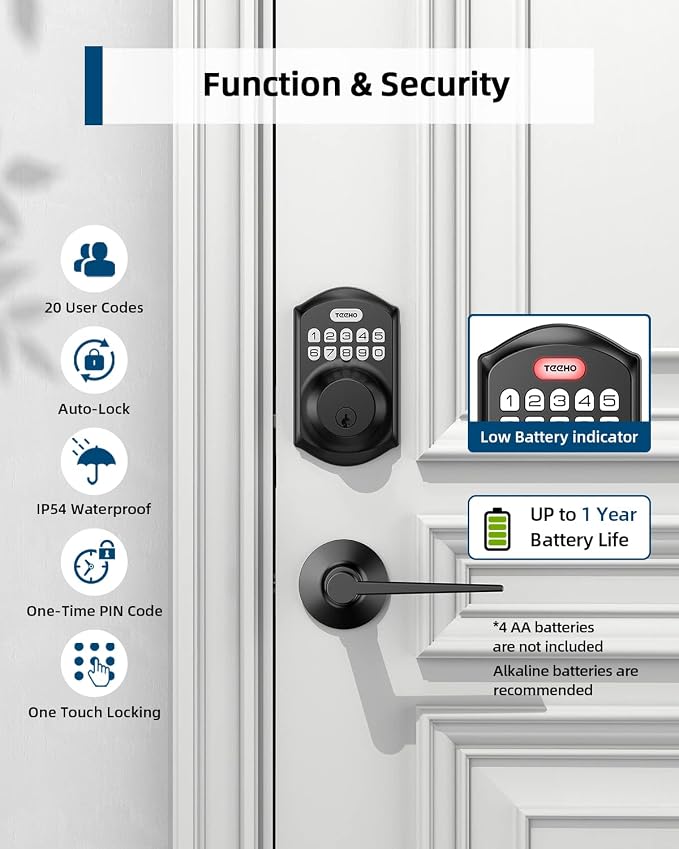 TEEHO TE001L Keyless Entry Door Lock - Image 5