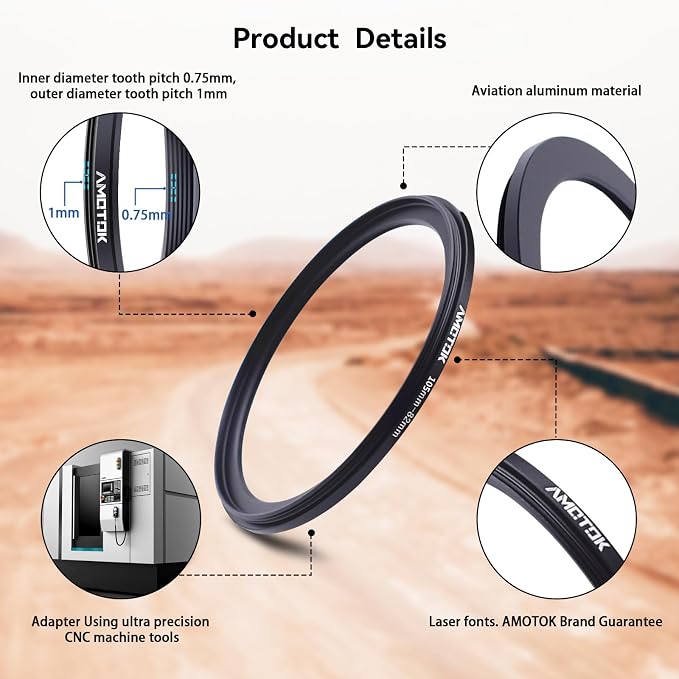 105mm Lens to 82mm Camera Lens Adapter, 105mm to 82mm Filter Step-Down Ring - Image 3