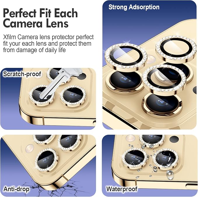 for iPhone 14 Pro/14 Pro Max Camera Lens Protector Bling, 9H Hardness - Image 3