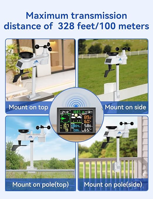 Wireless Weather Station with Outdoor Wireless Sensor, Radio Controlled Clock - Image 5
