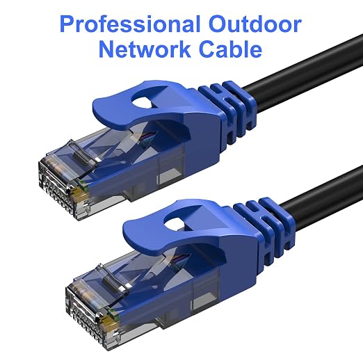 75FT Cat6 Outdoor Ethernet Cable, Heavy Duty Direct Burial, 24AWG CCA Patch Cord - Image 2