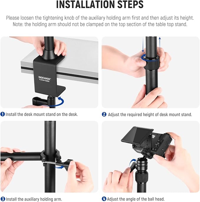 NEEWER TL253A+DS001 Table Camera Tripod - Image 7