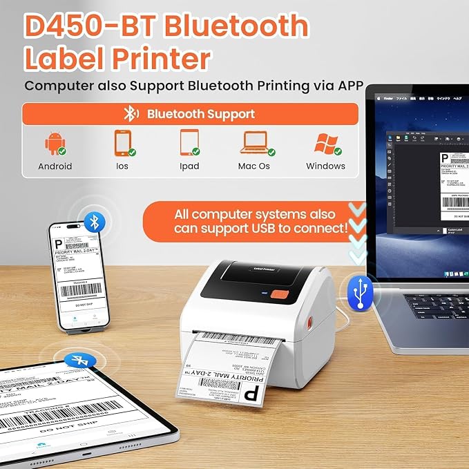 Bluetooth Shipping Label Printer - Image 2