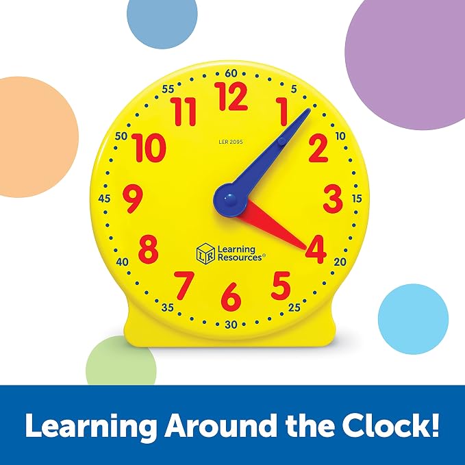 Learning Resources Big Time Student Clock, Teaching & Demonstration Clock - Image 4