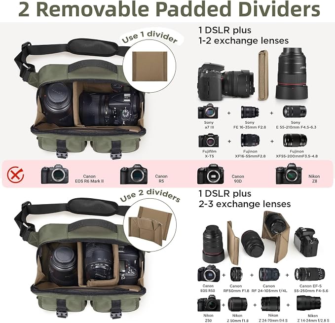 TAAOKA Camera Sling Bag, DSLR Camera Bag - Image 2