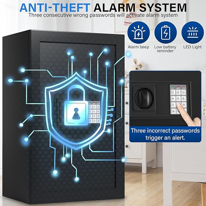 23.62 inches Tall Safe Box, 4.4 Cuft Home Safe - Image 5