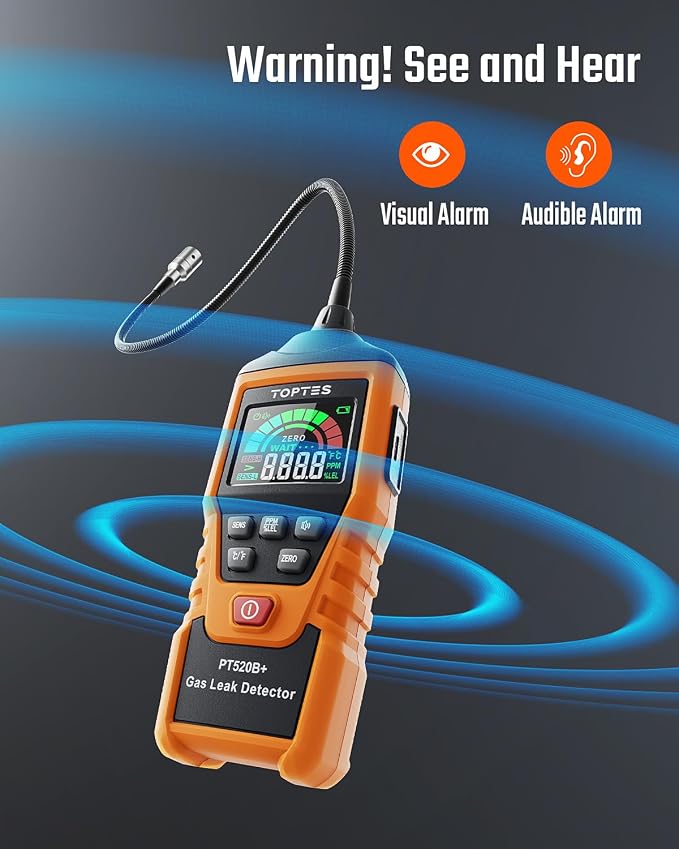 Rechargeable Gas Leak Detector, PT520B+ Natural Gas Leak Detector - Image 5