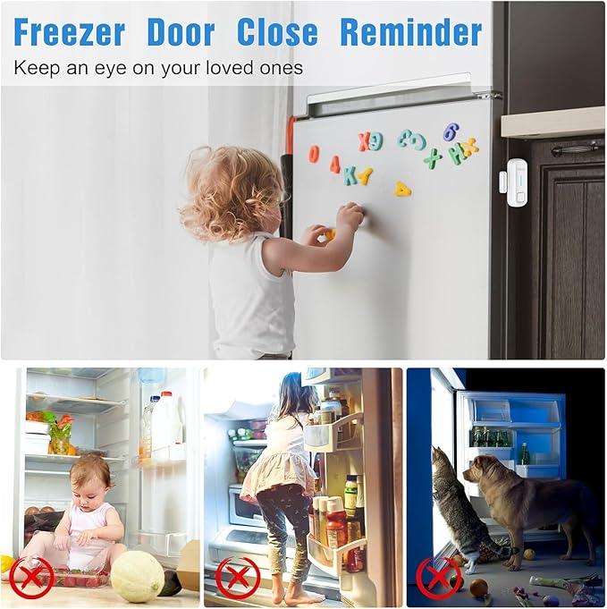DAYTECH Fridge Door Alarm with Delay 1/2/3/4 mins Adjustable Close Windows - Image 5