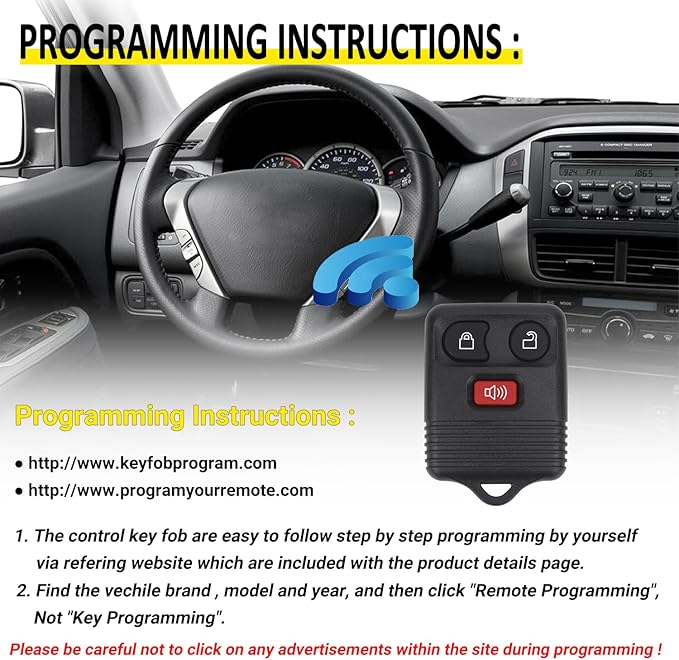 Vurkcy Keyless Entry Remote Key Fob Compatible - Image 3